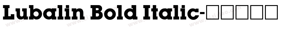 Lubalin Bold Italic字体转换